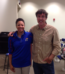 KU Jayhawks Dr. Sheriece Sadberry with Adam