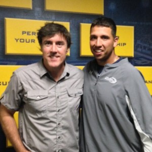 Adam with Toledo Rockets head football coach Matt Campbell