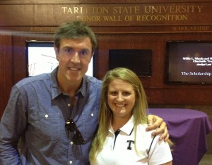 Cheri Spellmeier with Adam at Tarleton State University in TX