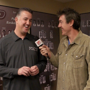 Purdue Boilermakers basketball coach Matt Painter with Adam Ritz