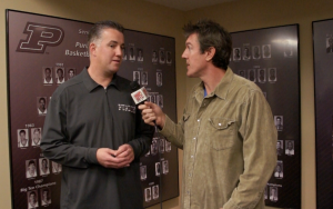 Purdue Boilermakers basketball coach Matt Painter with Adam Ritz