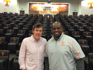 Adam Ritz with Tennessee Volunteers assistant coach Antone Davis