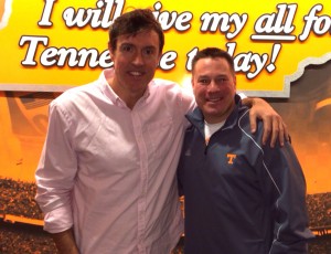 Adam Ritz and Butch Jones, Tennessee Volunteers head football coach