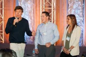 Adam Ritz broadcasting at the AFLV West convention in San Diego