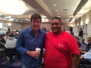 Adam Ritz with Kevin Saberre, Director of Fraternity and Sorority Life at SMU