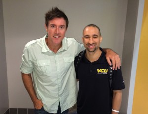 Adam Ritz with VCU coach Shaka Smart