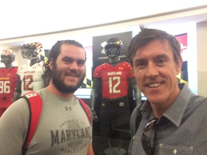 Maryland Terps football player Evan Mulrooney with Adam Ritz