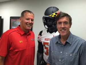 Maryland's Randy Edsall with Adam Ritz.